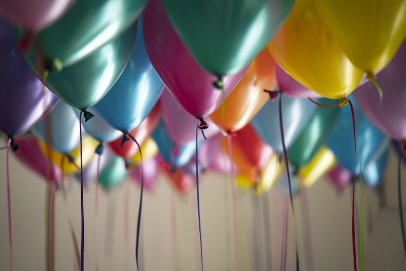 Colorful birthday party decoration